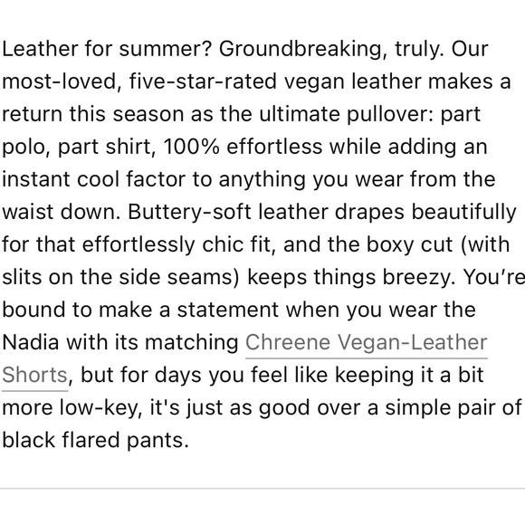 Nadia vegan Leather Pullover Who What Wear Collection - Picture 6 of 6